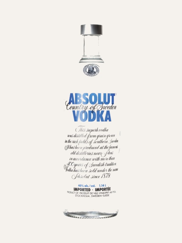 Absolut Vodka, 750ml Set